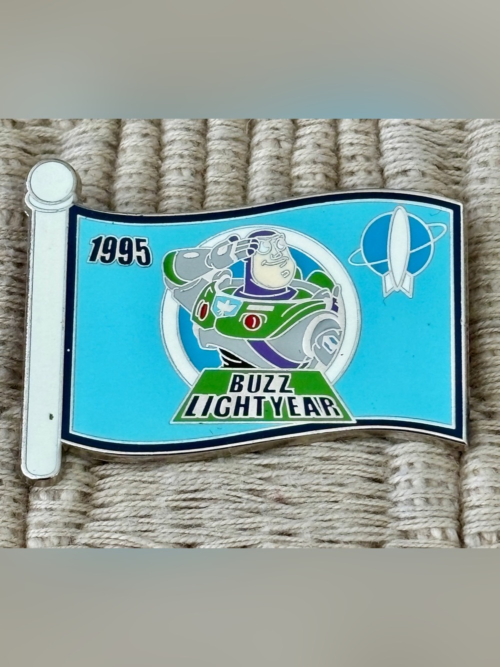 DISNEY 2009 LE 1000 Toy Story Buzz Lightyear Character Flags Collection Pin